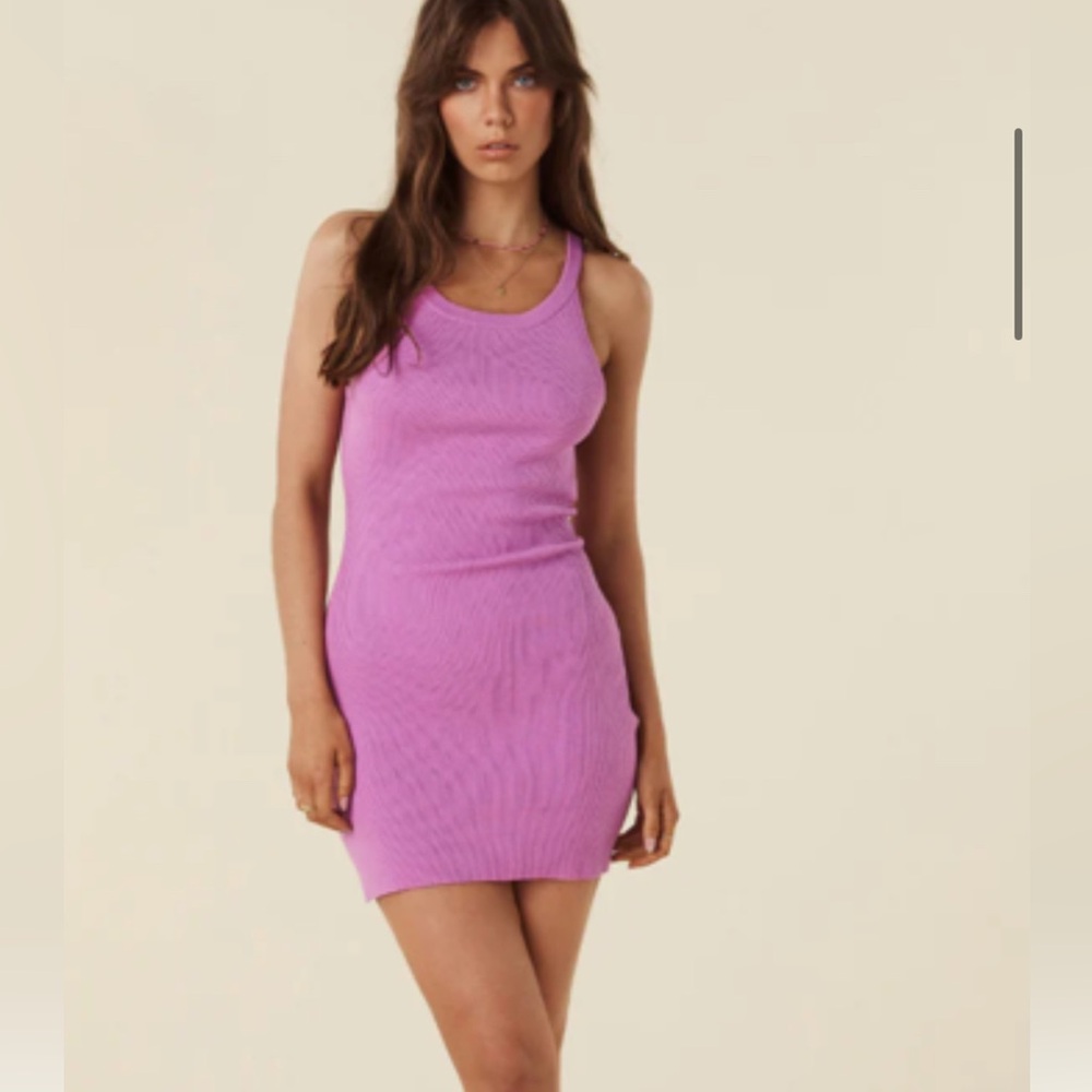 NWOT Spell barefoot rib mini dress Small
